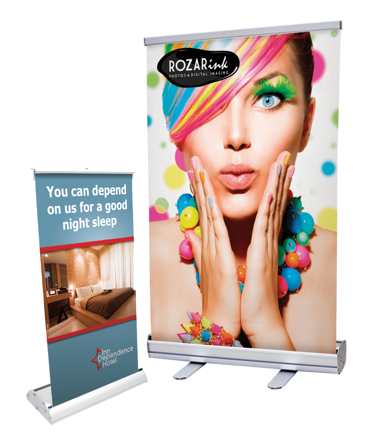 Tabletop retractable banners